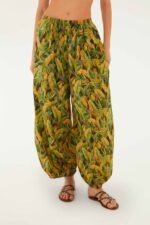 Green Forest Parrots Pockets Balloon Pants - Image 5
