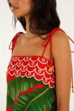 Red Fruit Trolley Banana Tassels Mini Dress - Image 2