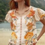 Light Pink Ligia Short Sleeve Blouse