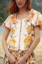 Light Pink Ligia Short Sleeve Blouse - Image 2