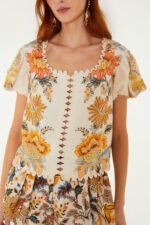 Light Pink Ligia Short Sleeve Blouse - Image 5