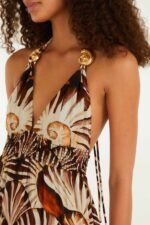Multicolor Ammonite Tassel Smocked Maxi Dress - Image 5