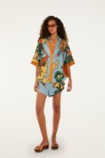 Multicolor Beaches Path Drawstring Shorts - Image 4