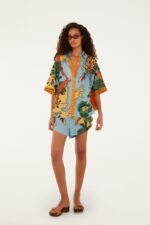 Multicolor Beaches Path Drawstring Shorts - Image 6