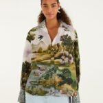 Multicolor Countryside Landscape Buttoned Shirt
