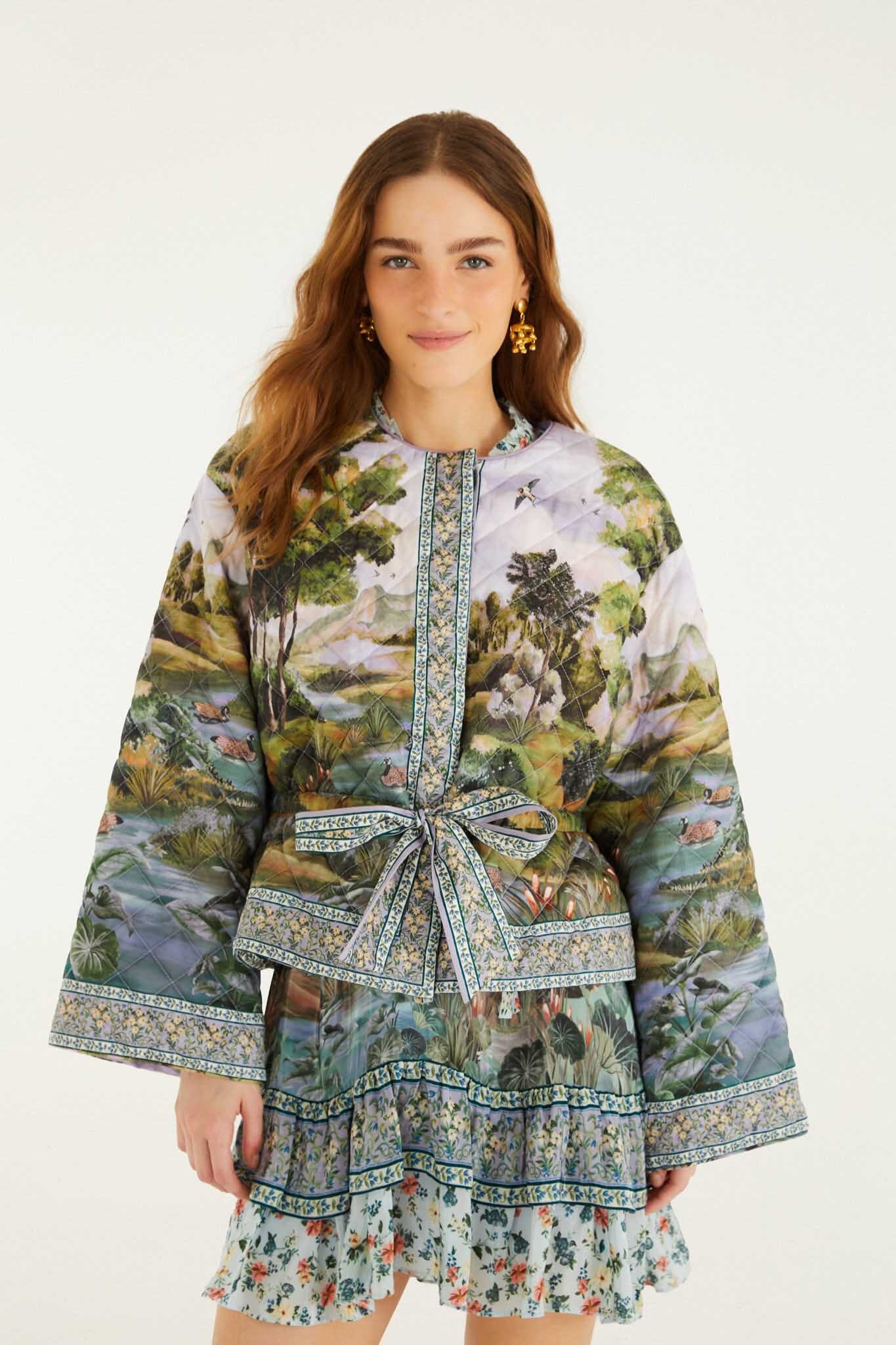 nonelie-multicolor-countryside-landscape-quilted-kimono-jacket_356219.jpg Multicolor Countryside Landscape Quilted Kimono Jacket - Image 1