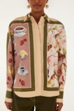 Multicolor Countryside Mixed Scarf Buttoned Shirt - Image 2