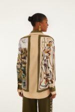 Multicolor Countryside Mixed Scarf Buttoned Shirt - Image 3