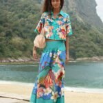 Multicolor Garden Of Life Pockets Midi Skirt