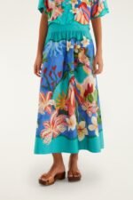 Multicolor Garden Of Life Pockets Midi Skirt - Image 4