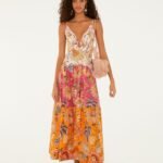 Multicolor Ligia Floral Mix  Maxi Dress