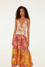 Multicolor Ligia Floral Mix  Maxi Dress - Image 4