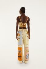 Multicolor Souvenir Scarves Rope Detail Pants - Image 3