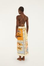Multicolor Rio Souvenir Scarves Rope Straps Maxi Dress - Image 3