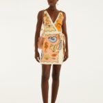 Multicolor Rio Souvenir Scarves Rope Straps Mini Dress