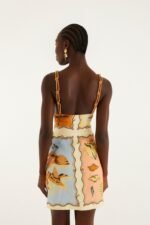 Multicolor Souvenir Scarves Rope Straps Mini Dress - Image 3