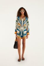 Multicolor Tropical Graphic Collared Buttoned Shirt - Image 2