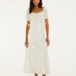 Off-White 3d Flowers Midi Skirt