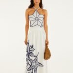 Off-White Coast Stars 3d Bodice Maxi Dress