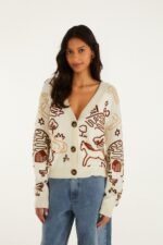 Off-White Countryside Cornelli Buttoned Knit Cardigan