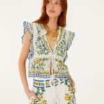 Off-White Emily Floral Tapestry Belted Shorts