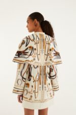Off-White Equestrian Scarf Cape Mini Dress - Image 3
