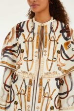 Off-White Equestrian Scarf Cape Mini Dress - Image 4