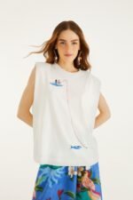 Off-White Fishing Dreams Padded Shoulder T-Shirt - Image 4