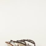 Off-White Palm Tree Cutwork Wedge Sandal