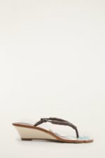 Off-White Palm Tree Cutwork Wedge Sandal - Image 2