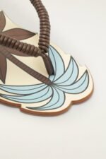 Off-White Palm Tree Cutwork Wedge Sandal - Image 4