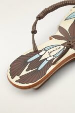 Off-White Palm Tree Cutwork Wedge Sandal - Image 5