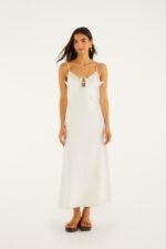 Off-White Paper Boat 3d Maxi Dress