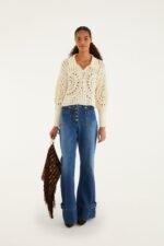 Off-White Polo Crochet Sweater - Image 2