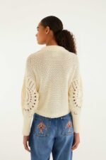 Off-White Polo Crochet Sweater - Image 3