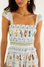 Off-White Tropical Porcelain  Maxi Dress - Image 2