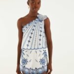 One Shoulder 3d Blouse With Embroidery