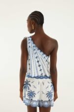 One Shoulder 3d Blouse With Embroidery - Image 3