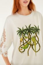 Off-White Ropes and Birds Richelieu T-Shirt - Image 2