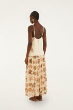Sand Marine Shells Pleated Sleeveless Maxi Dress - Image 3