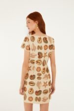 Sand Marine Shells Short Sleeve Mini Dress - Image 3