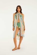 Sarong With Silver Beads Along The Side