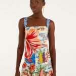 Multicolor Summer Diary Mini Dress