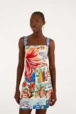 Multicolor Summer Diary Mini Dress