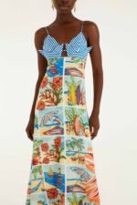 Multicolor Summer Diary Paper Boat Maxi Dress - Image 2