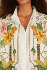Tropical Royalty Off-White Shirt Long Sleeve - Image 4