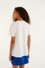 White NONELIE Starfish Cut-Out  T-Shirt - Image 5