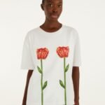 White Tropical Rose  T-Shirt